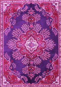 Medallion Pink Traditional Rug, tr4436pnk