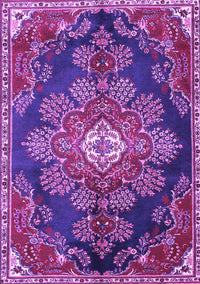 Medallion Purple Traditional Rug, tr4436pur