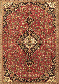 Medallion Brown Traditional Rug, tr4437brn