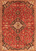 Serging Thickness of Machine Washable Medallion Orange Traditional Area Rugs, wshtr4437org