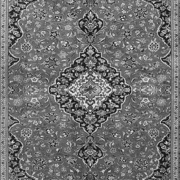 Serging Thickness of Machine Washable Medallion Gray Traditional Rug, wshtr4437gry