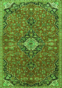 Medallion Green Traditional Rug, tr4437grn