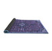 Sideview of Medallion Blue Traditional Rug, tr4437blu