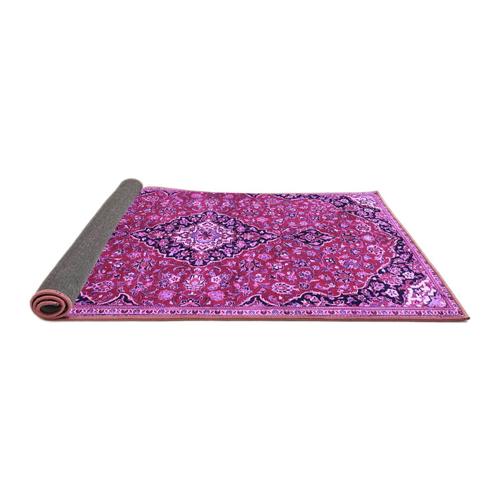 Sideview of Medallion Purple Traditional Rug, tr4437pur