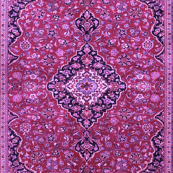 Machine Washable Medallion Purple Traditional Area Rugs, wshtr4437pur