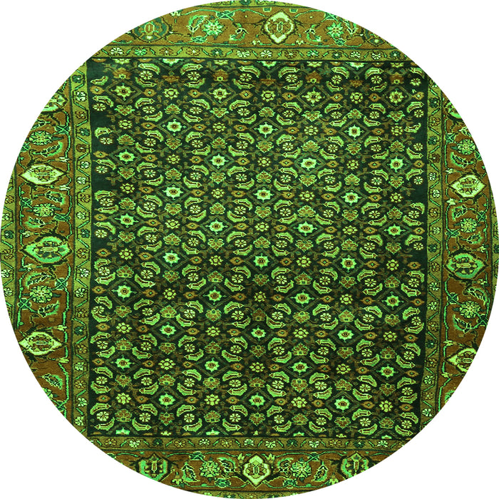 Machine Washable Persian Green Traditional Area Rugs, wshtr4438grn
