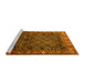 Sideview of Machine Washable Persian Yellow Traditional Rug, wshtr4438yw