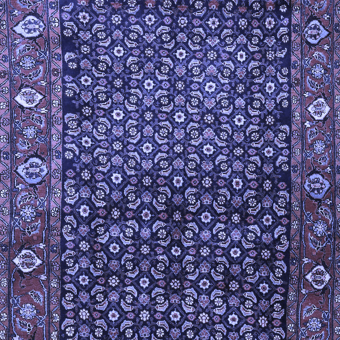 Machine Washable Persian Blue Traditional Rug, wshtr4438blu