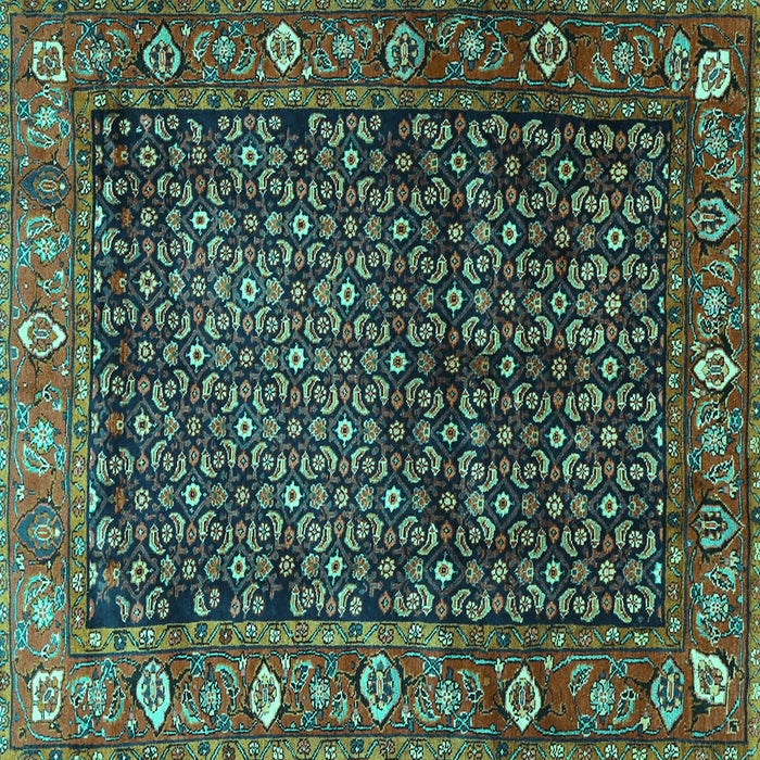 Square Persian Turquoise Traditional Rug, tr4438turq