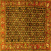 Square Persian Yellow Traditional Rug, tr4438yw