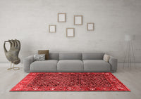 Machine Washable Persian Red Traditional Rug, wshtr4438red