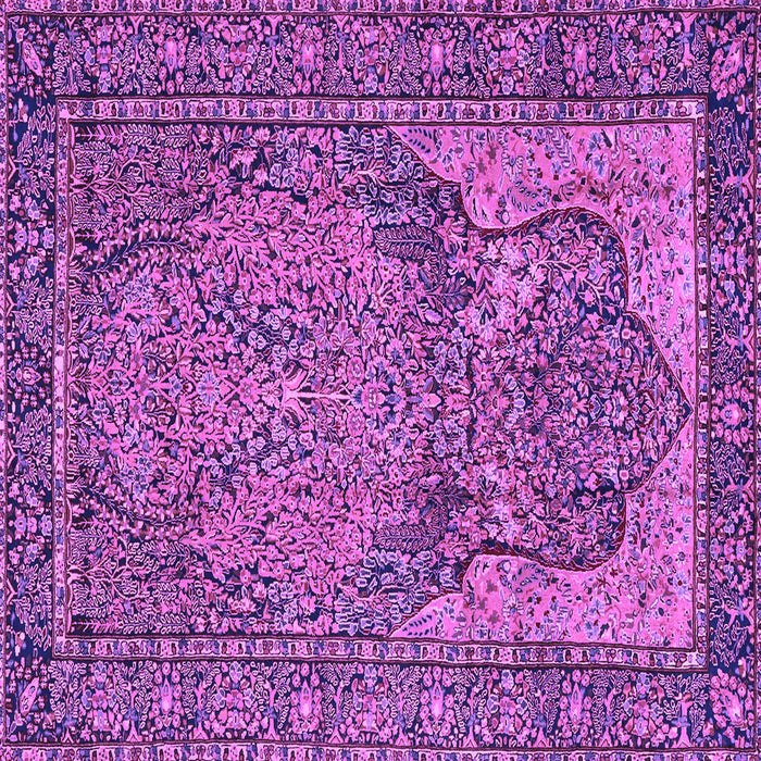 Square Persian Purple Traditional Rug, tr4439pur