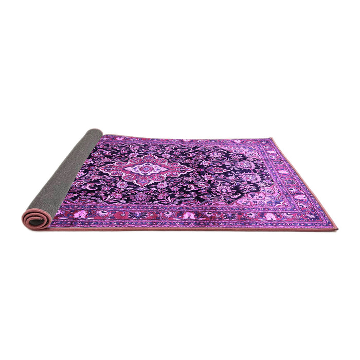 Sideview of Medallion Purple Traditional Rug, tr443pur
