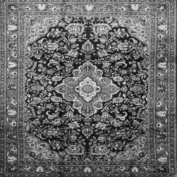 Serging Thickness of Medallion Gray Traditional Rug, tr443gry