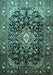 Medallion Turquoise Traditional Rug, tr443turq