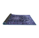 Sideview of Medallion Blue Traditional Rug, tr443blu