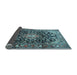 Sideview of Medallion Light Blue Traditional Rug, tr443lblu