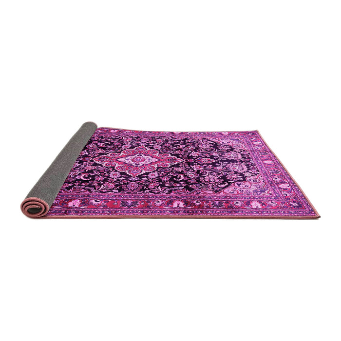 Sideview of Medallion Pink Traditional Rug, tr443pnk