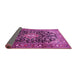 Sideview of Medallion Pink Traditional Rug, tr443pnk