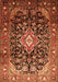 Medallion Orange Traditional Rug, tr443org