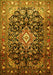 Medallion Yellow Traditional Rug, tr443yw