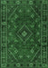 Machine Washable Persian Emerald Green Traditional Area Rugs, wshtr4440emgrn