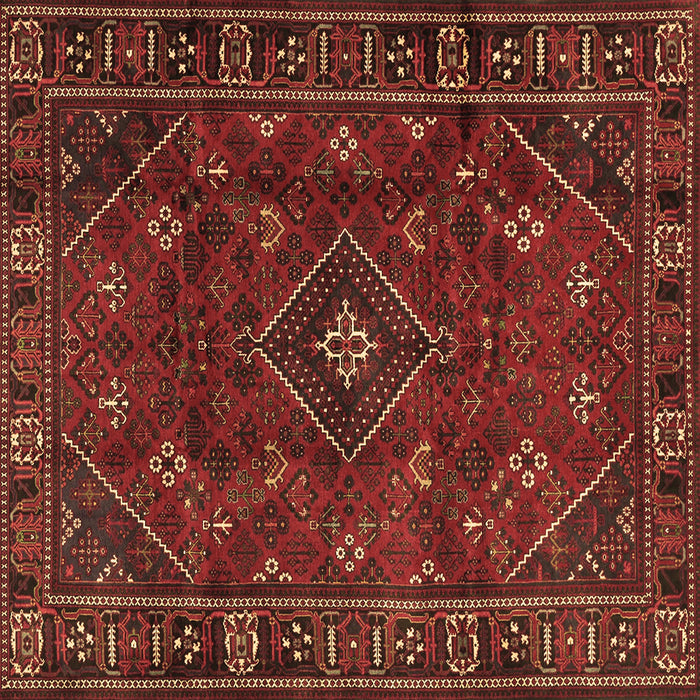 Square Persian Brown Traditional Rug, tr4440brn