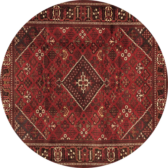 Round Persian Brown Traditional Rug, tr4440brn