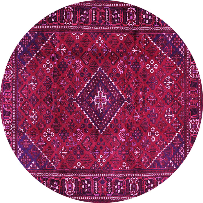 Round Persian Pink Traditional Rug, tr4440pnk