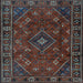 Square Machine Washable Persian Light Blue Traditional Rug, wshtr4440lblu