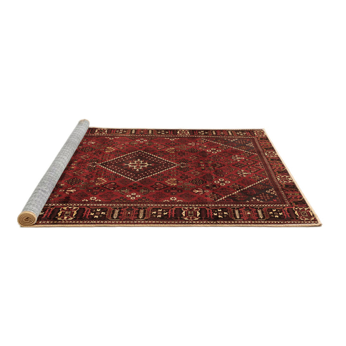 Sideview of Machine Washable Persian Brown Traditional Rug, wshtr4440brn