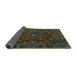 Sideview of Persian Turquoise Traditional Rug, tr4440turq