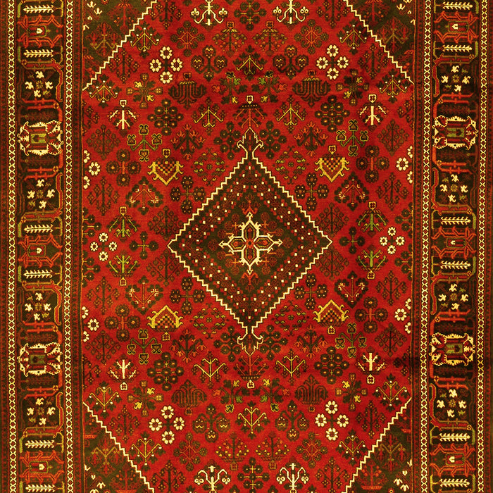 Machine Washable Persian Yellow Traditional Rug, wshtr4440yw