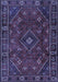 Machine Washable Persian Blue Traditional Rug, wshtr4440blu