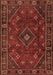 Machine Washable Persian Brown Traditional Rug, wshtr4440brn