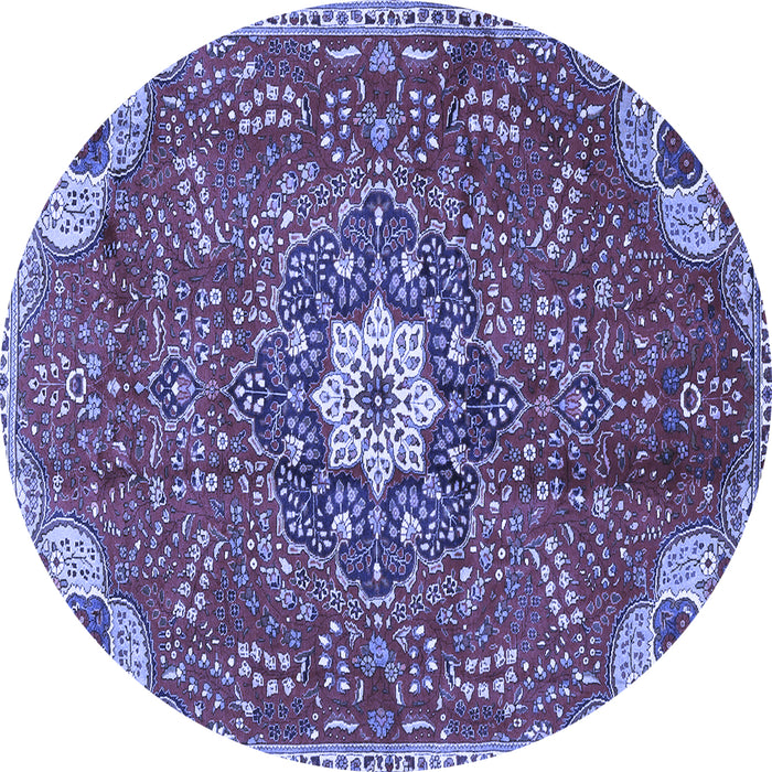 Round Persian Blue Traditional Rug, tr4441blu