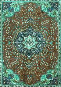 Persian Turquoise Traditional Rug, tr4441turq