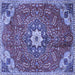 Square Persian Blue Traditional Rug, tr4441blu