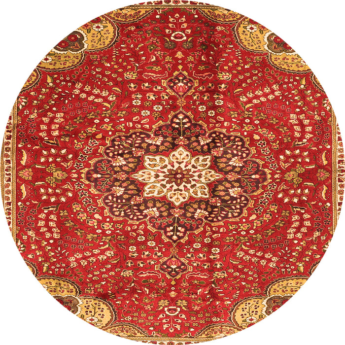 Square Persian Orange Traditional Rug, tr4441org