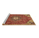 Sideview of Machine Washable Persian Brown Traditional Rug, wshtr4441brn