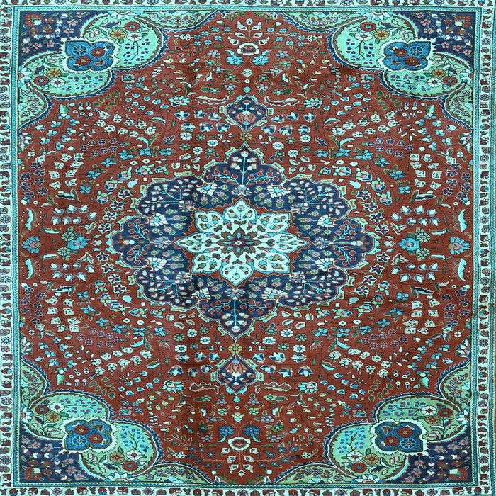 Square Persian Light Blue Traditional Rug, tr4441lblu