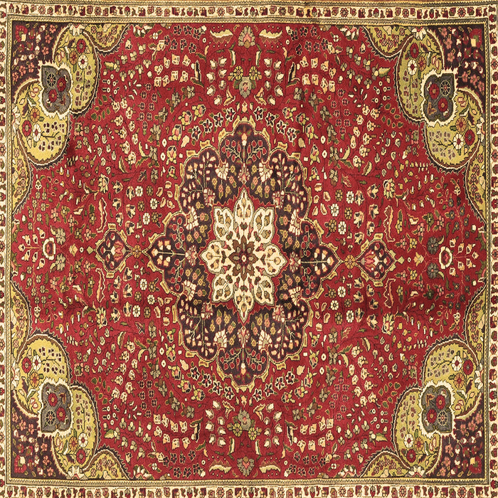 Square Persian Brown Traditional Rug, tr4441brn
