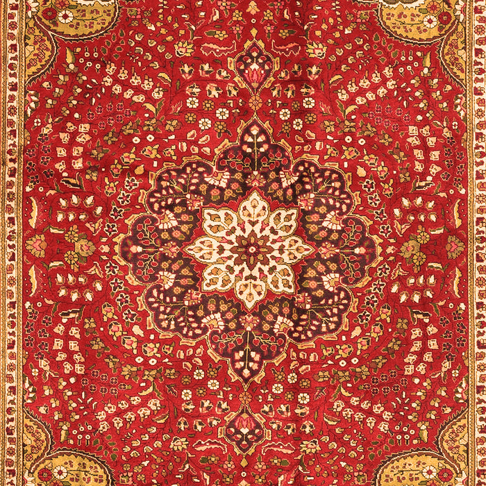 Serging Thickness of Machine Washable Persian Orange Traditional Area Rugs, wshtr4441org
