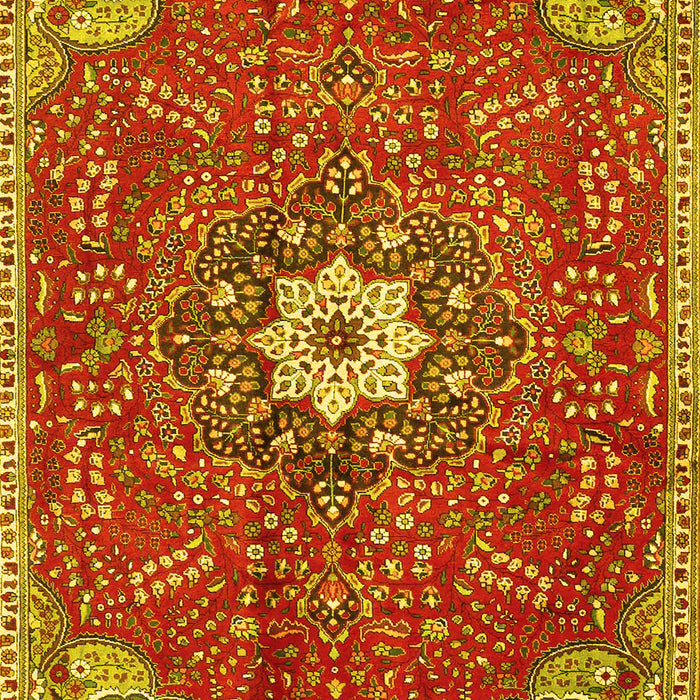 Machine Washable Persian Yellow Traditional Rug, wshtr4441yw