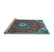 Sideview of Machine Washable Persian Light Blue Traditional Rug, wshtr4441lblu