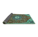 Sideview of Persian Turquoise Traditional Rug, tr4441turq