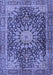 Machine Washable Persian Blue Traditional Rug, wshtr4442blu