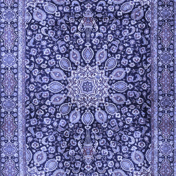 Machine Washable Persian Blue Traditional Rug, wshtr4442blu