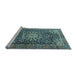 Sideview of Machine Washable Persian Light Blue Traditional Rug, wshtr4442lblu