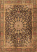 Machine Washable Persian Brown Traditional Rug, wshtr4442brn